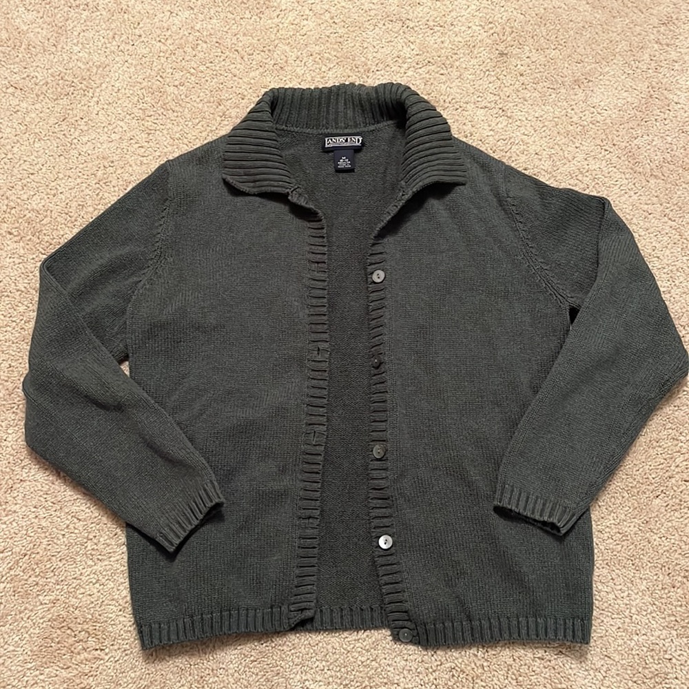 vintage cozy gray cardigan